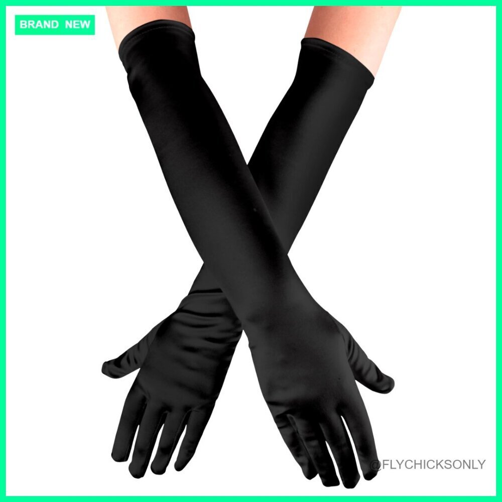 Satin Opera Gloves Elbow Length Formal Costume Accessory One Size